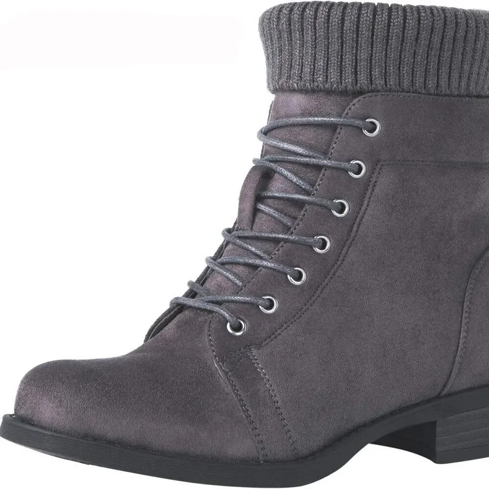 Gray Combat Boots - Size 7 - NWOT